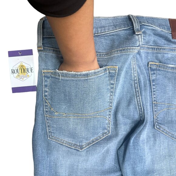 Hollister Mens 32x30 Blue Jeans Skinny Fit Advanced Stretch Distressed Ripped - Picture 8 of 13